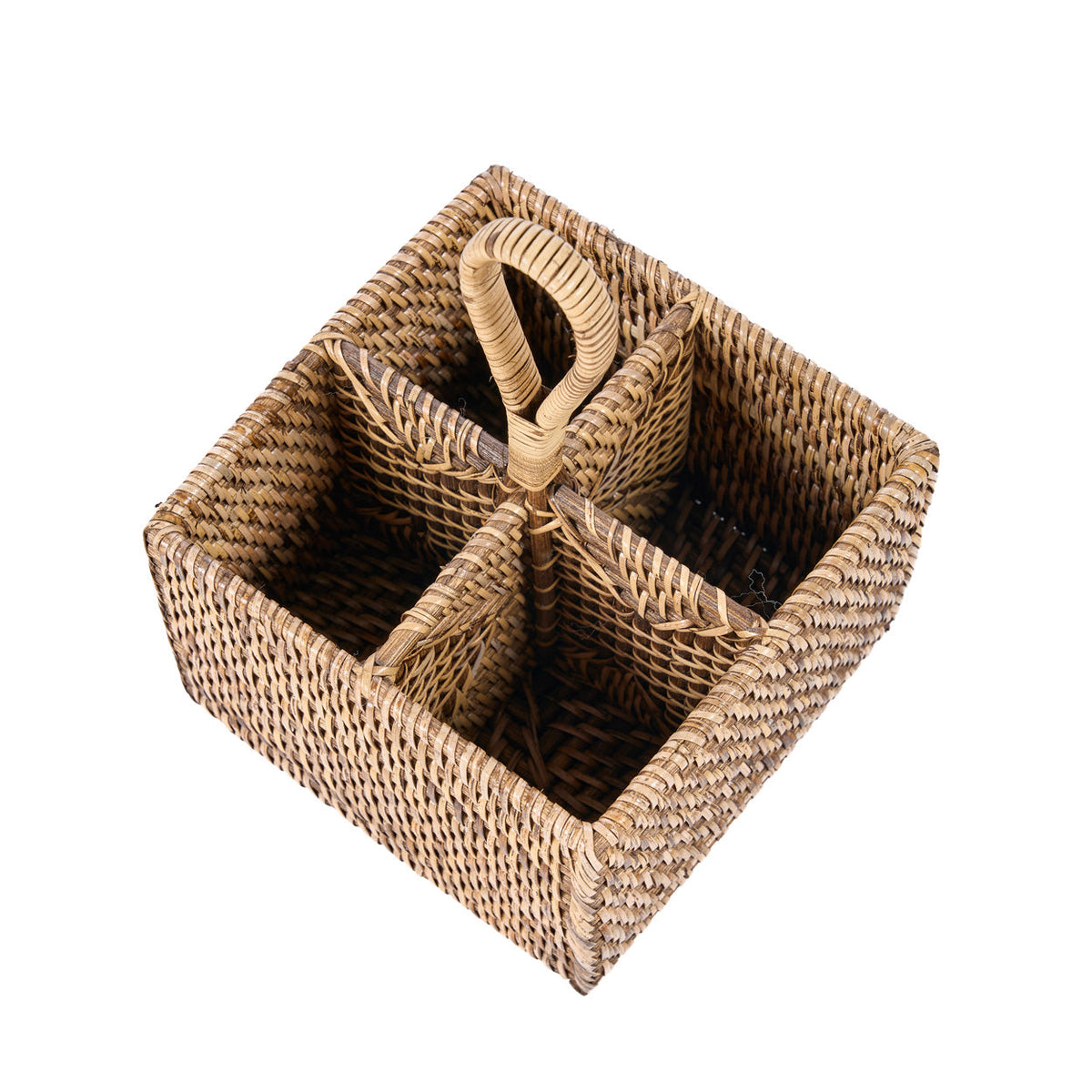 El Cubilete para Cubiertos de Ratán N°4 Marrón Natural Bazar Bizar