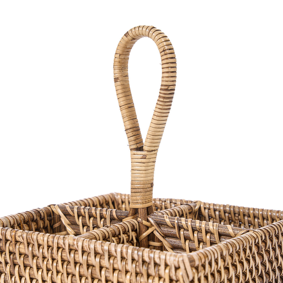 El Cubilete para Cubiertos de Ratán N°4 Marrón Natural Bazar Bizar