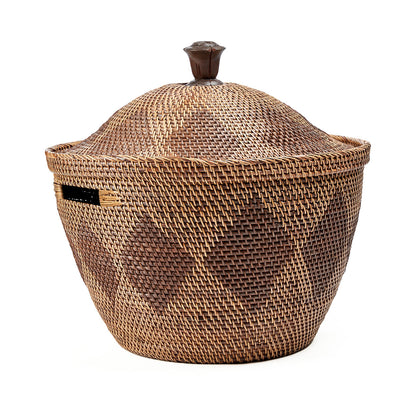 Cesta Opberg Crown Marrón Natural Bazar Bizar
