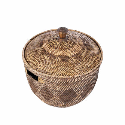 Cesta Opberg Crown Marrón Natural Bazar Bizar