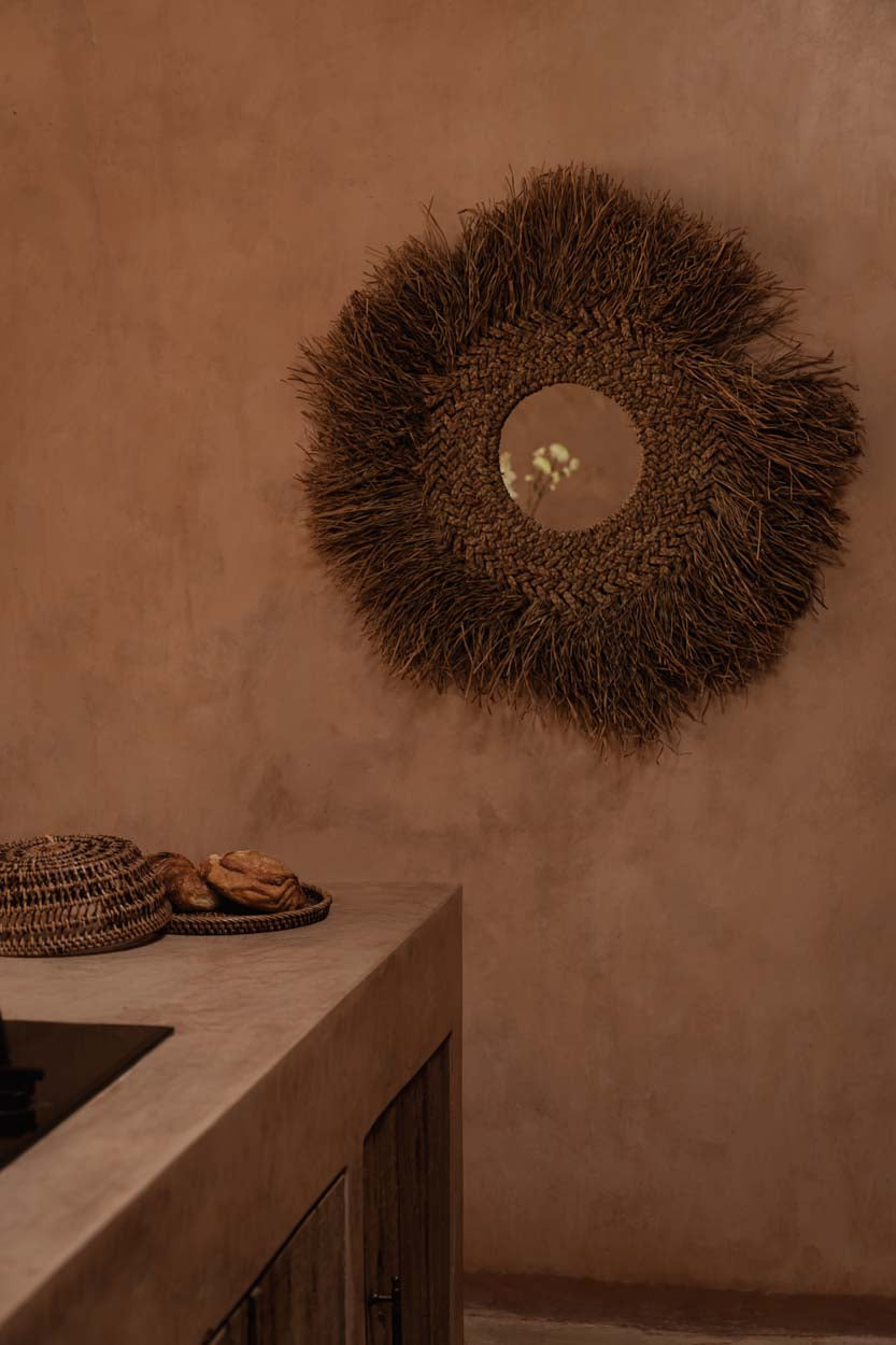El espejo Early Monday - Natural 75x75cm