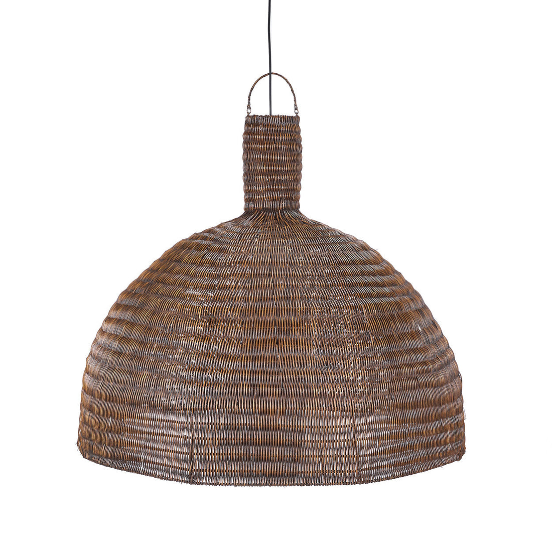 Lámpara colgante de cúpula de nogal oscuro XL Bazar Bizar