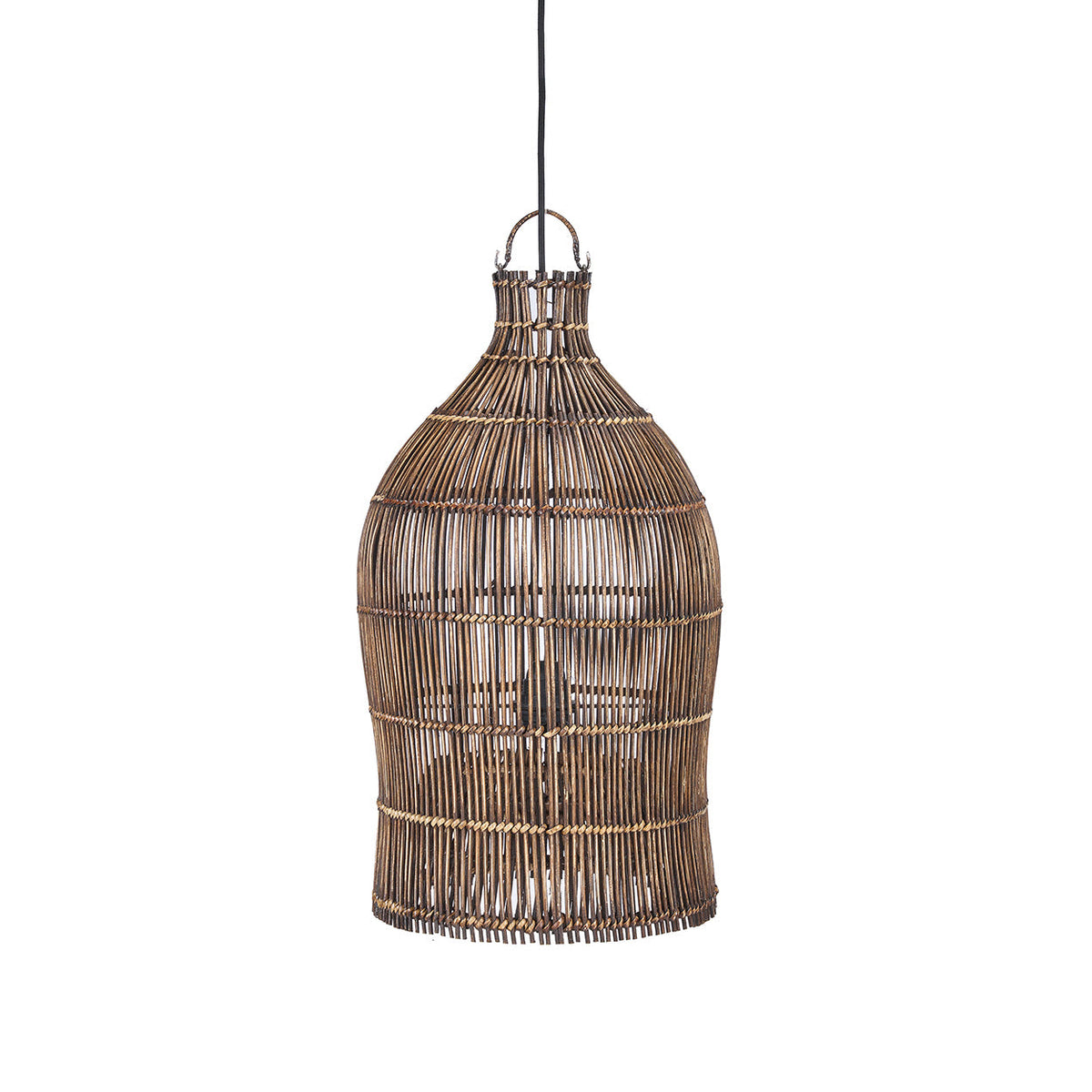 Lámpara colgante Woven Bell Nogal Oscuro S Bazar Bizar