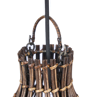 Lámpara colgante Woven Bell Nogal Oscuro S Bazar Bizar