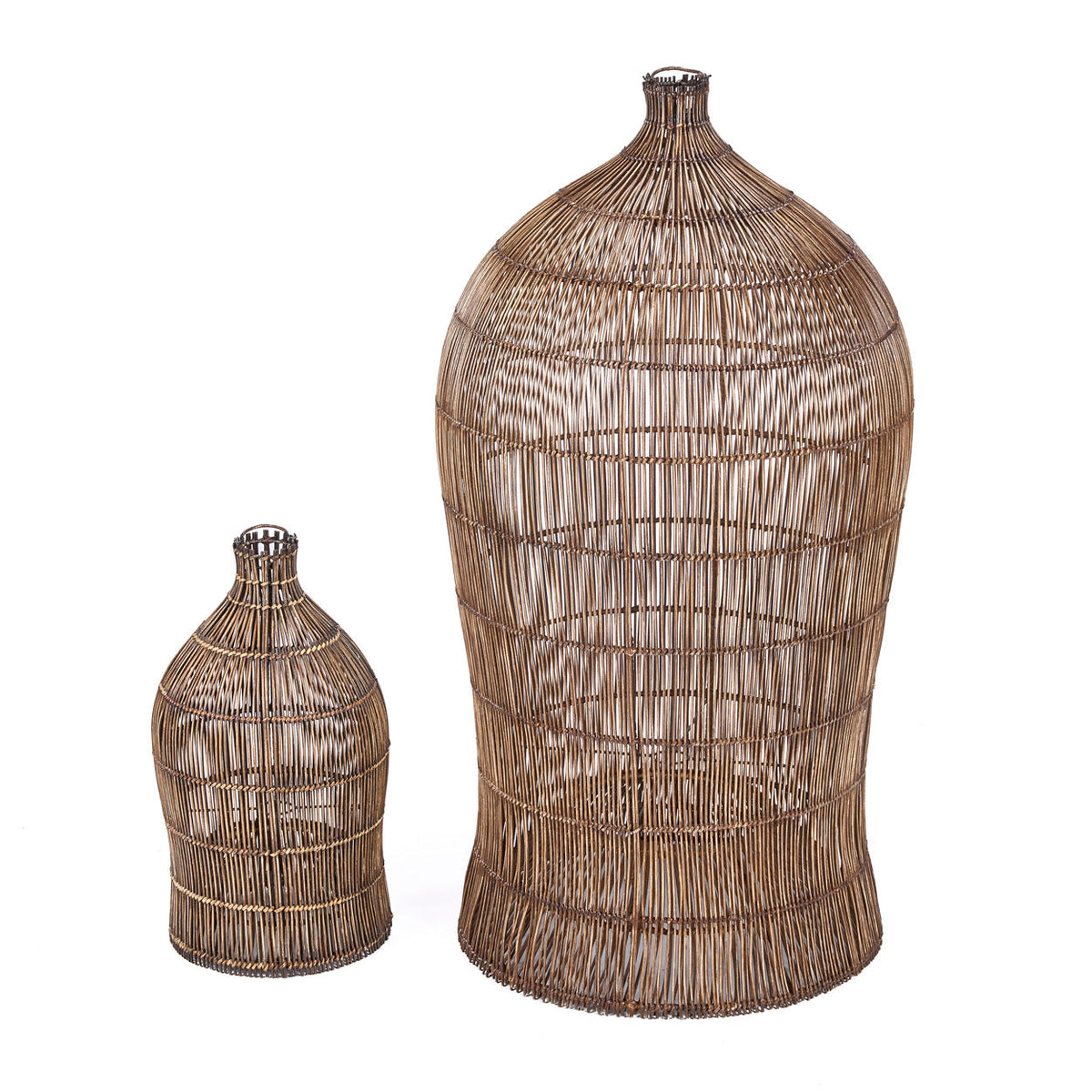 Lámpara colgante Woven Bell Nogal Oscuro S Bazar Bizar