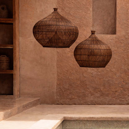 La lámpara colgante Desert Gourd Nogal Oscuro Mediana Bazar Bizar