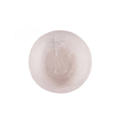 El cuenco orgánico de resina rosa y blanco pequeño Bazar Bizar