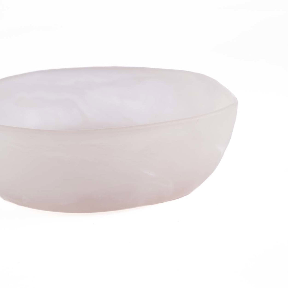 El cuenco orgánico de resina - Rosa y blanco - Large Bazar Bizar