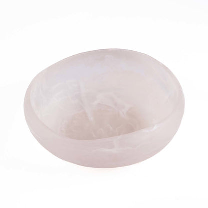 El cuenco orgánico de resina - Rosa y blanco - Large Bazar Bizar