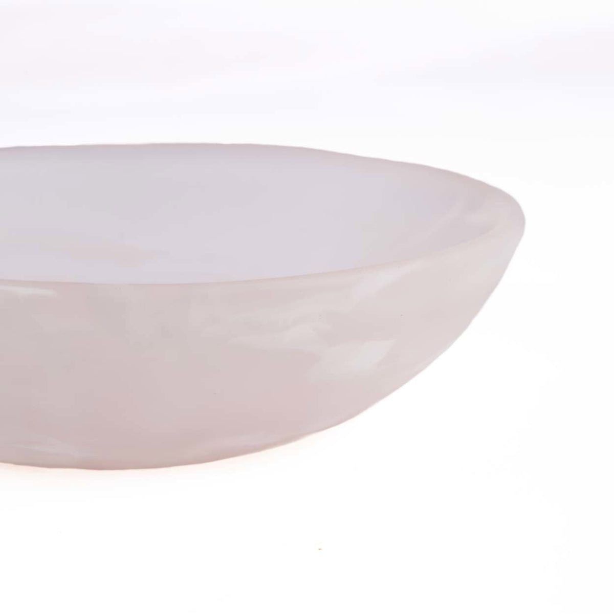 El cuenco orgánico de resina rosa y blanco, mediano, Bazar Bizar