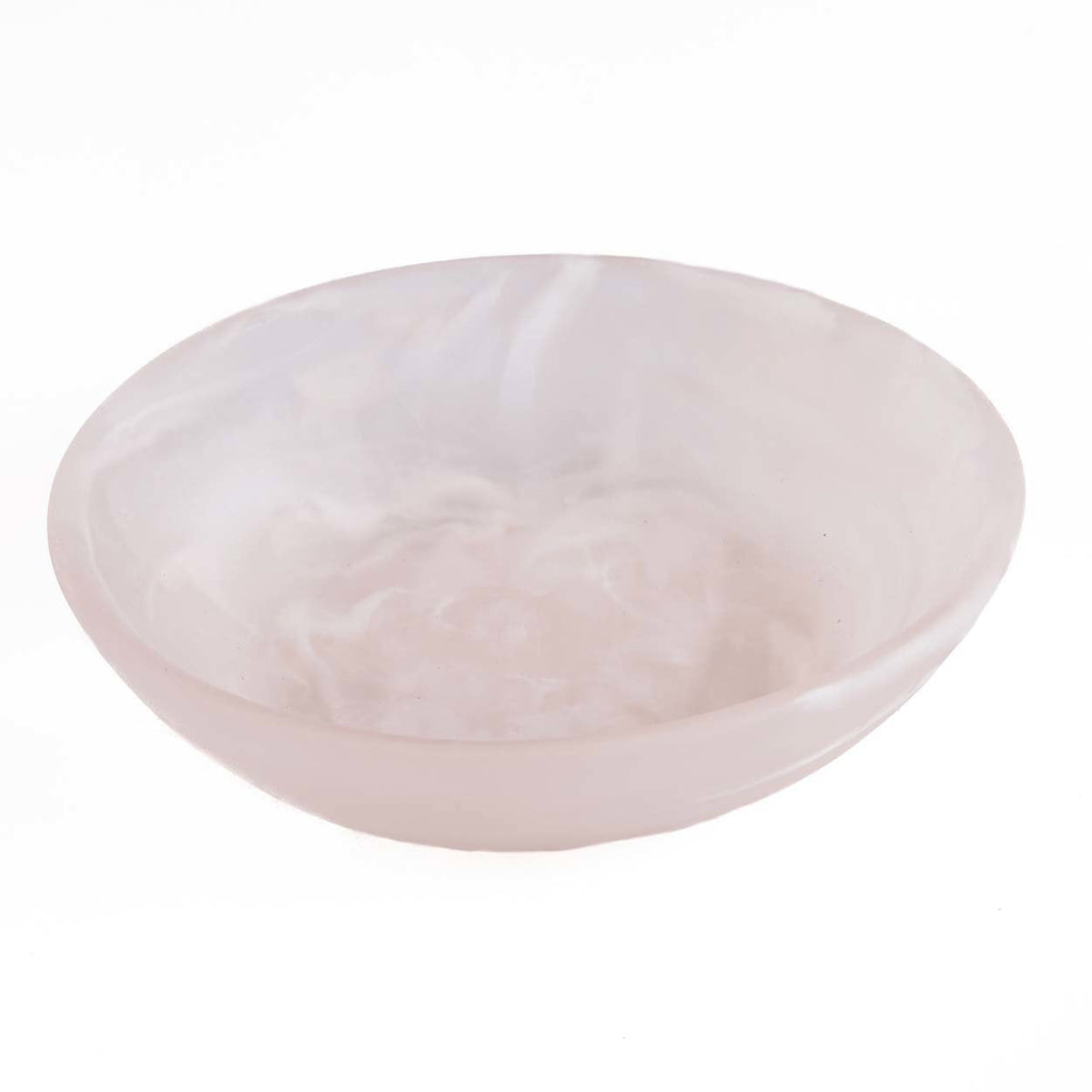 El cuenco orgánico de resina rosa y blanco, mediano, Bazar Bizar