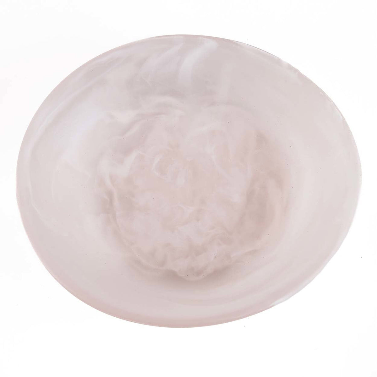 El cuenco orgánico de resina rosa y blanco, mediano, Bazar Bizar