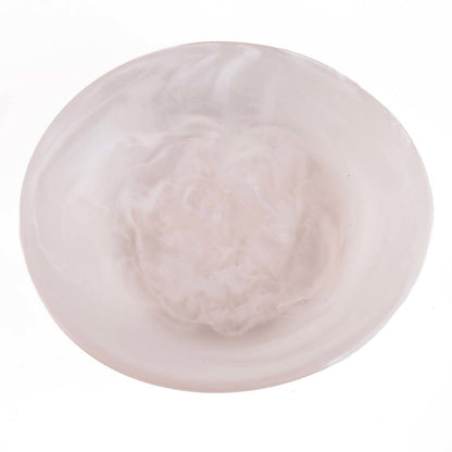 El cuenco orgánico de resina rosa y blanco, mediano, Bazar Bizar