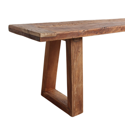 Banco de comedor de madera de teca Farmwood 220cm Raw Materials