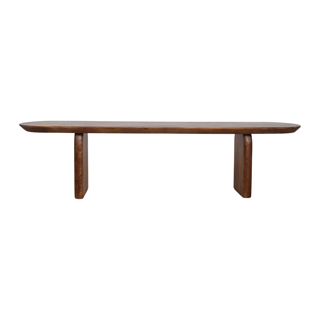 Banco de comedor Bullnose Madera de Mango Marrón 180cm Raw Materials