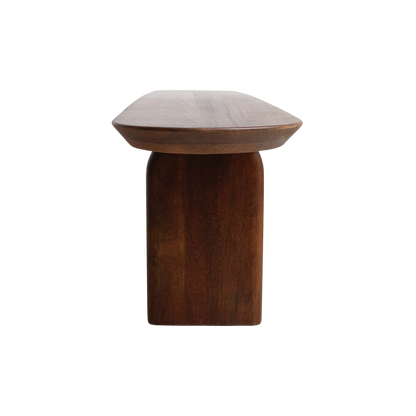 Banco de comedor Bullnose Madera de Mango Marrón 180cm Raw Materials