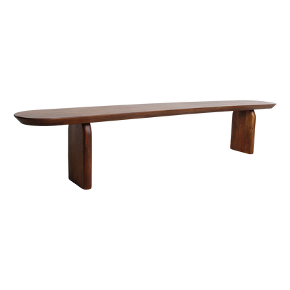 Banco de comedor Bullnose Madera de Mango Marrón 240cm Raw Materials