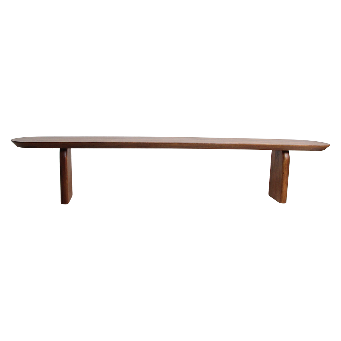 Banco de comedor Bullnose Madera de Mango Marrón 240cm Raw Materials