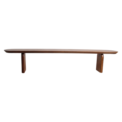 Banco de comedor Bullnose Madera de Mango Marrón 240cm Raw Materials