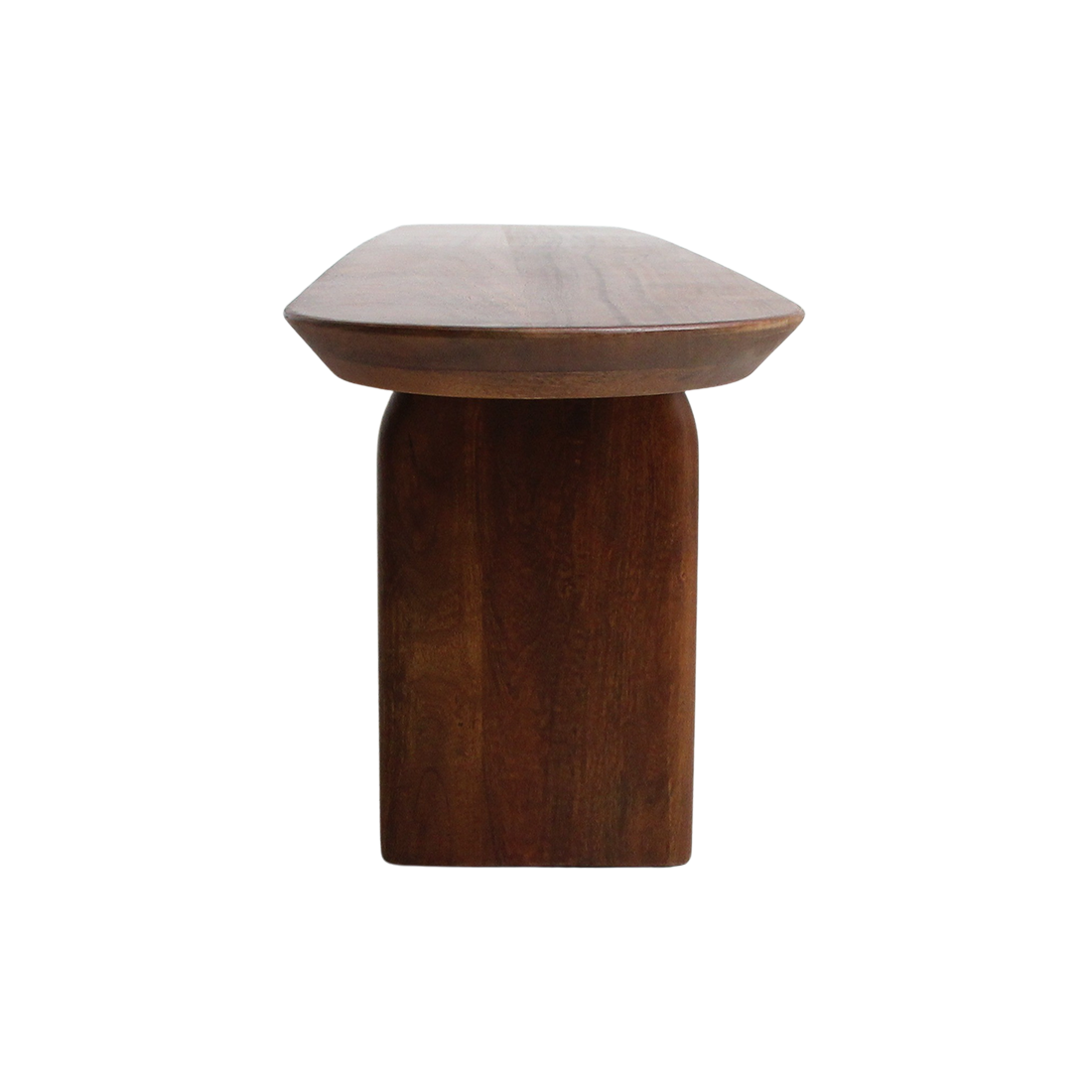 Banco de comedor Bullnose Madera de Mango Marrón 240cm Raw Materials