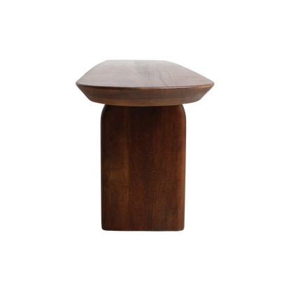 Banco de comedor Bullnose Madera de Mango Marrón 240cm Raw Materials