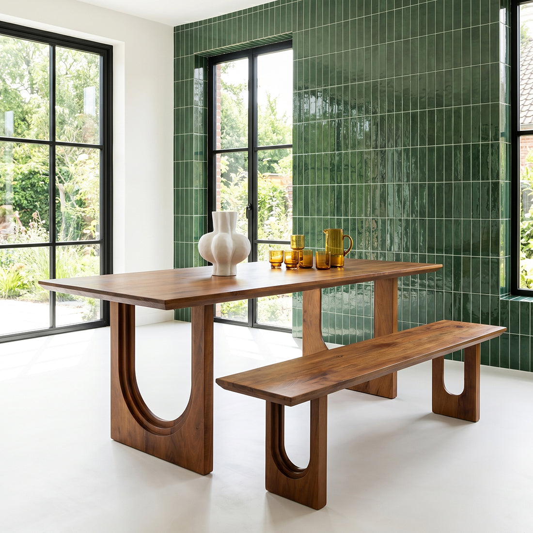 Sofá de comedor Bullnose biselado de 180 cm Raw Materials