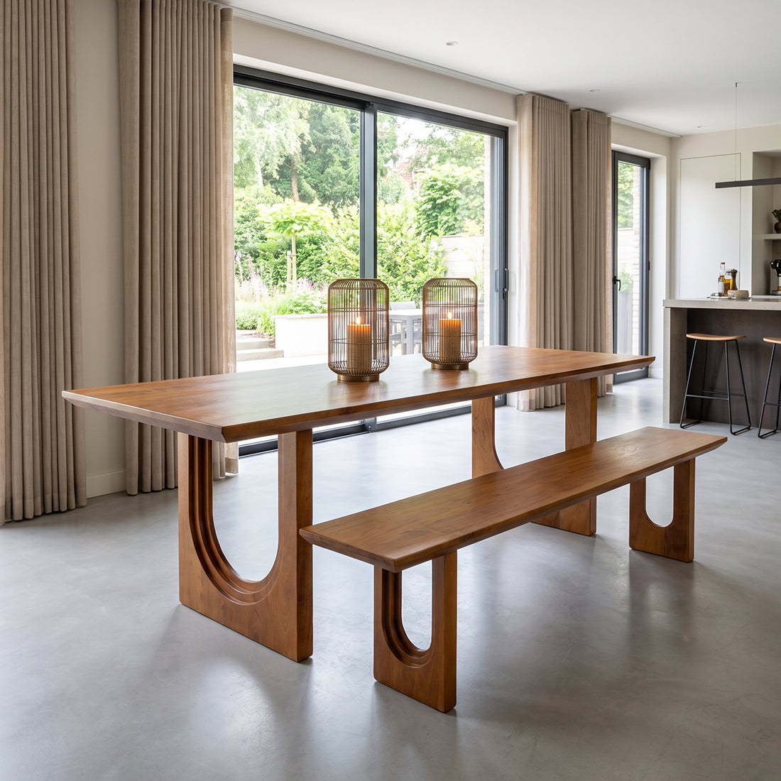 Sofá de comedor Bullnose biselado de 180 cm Raw Materials