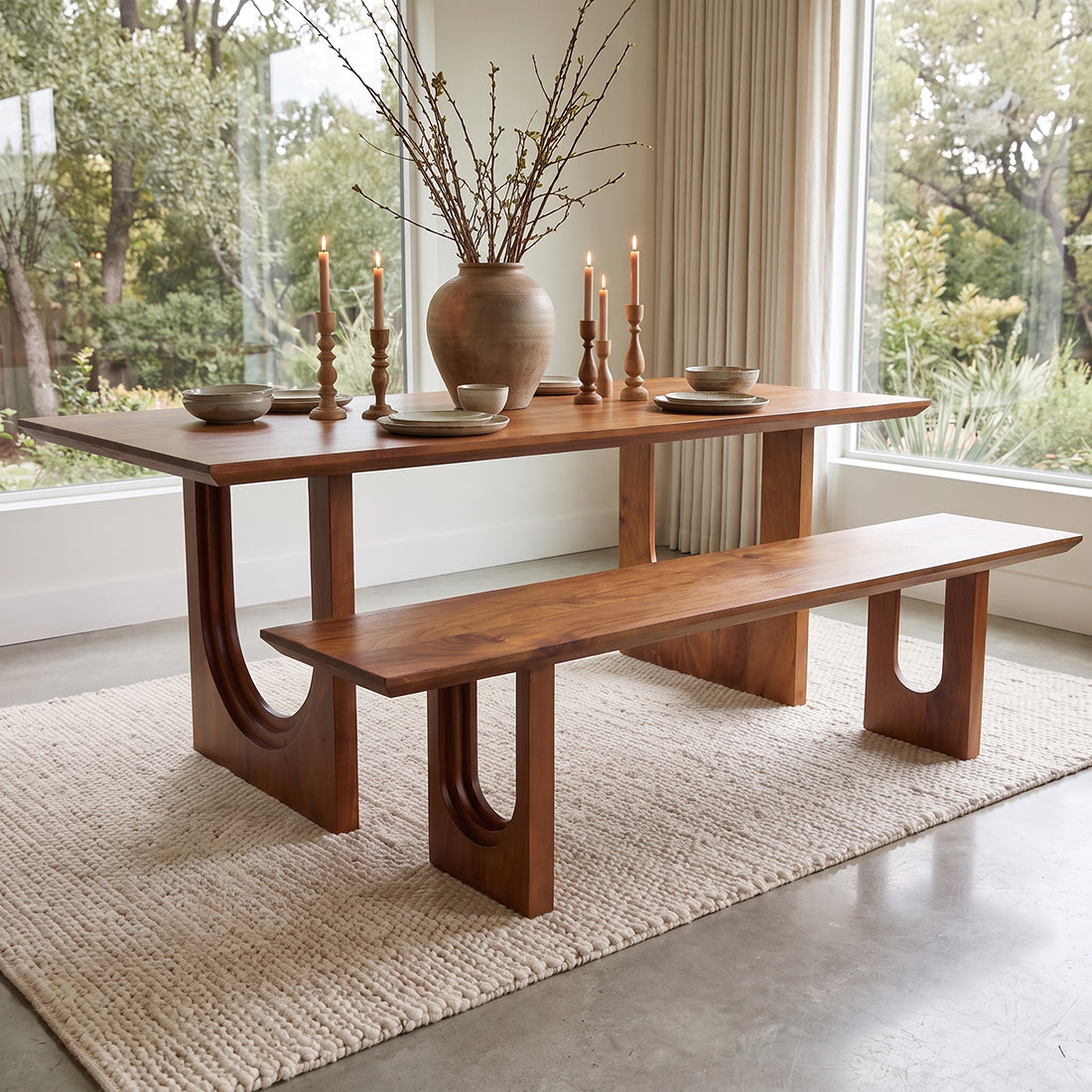 Sofá de comedor Bullnose biselado de 180 cm Raw Materials