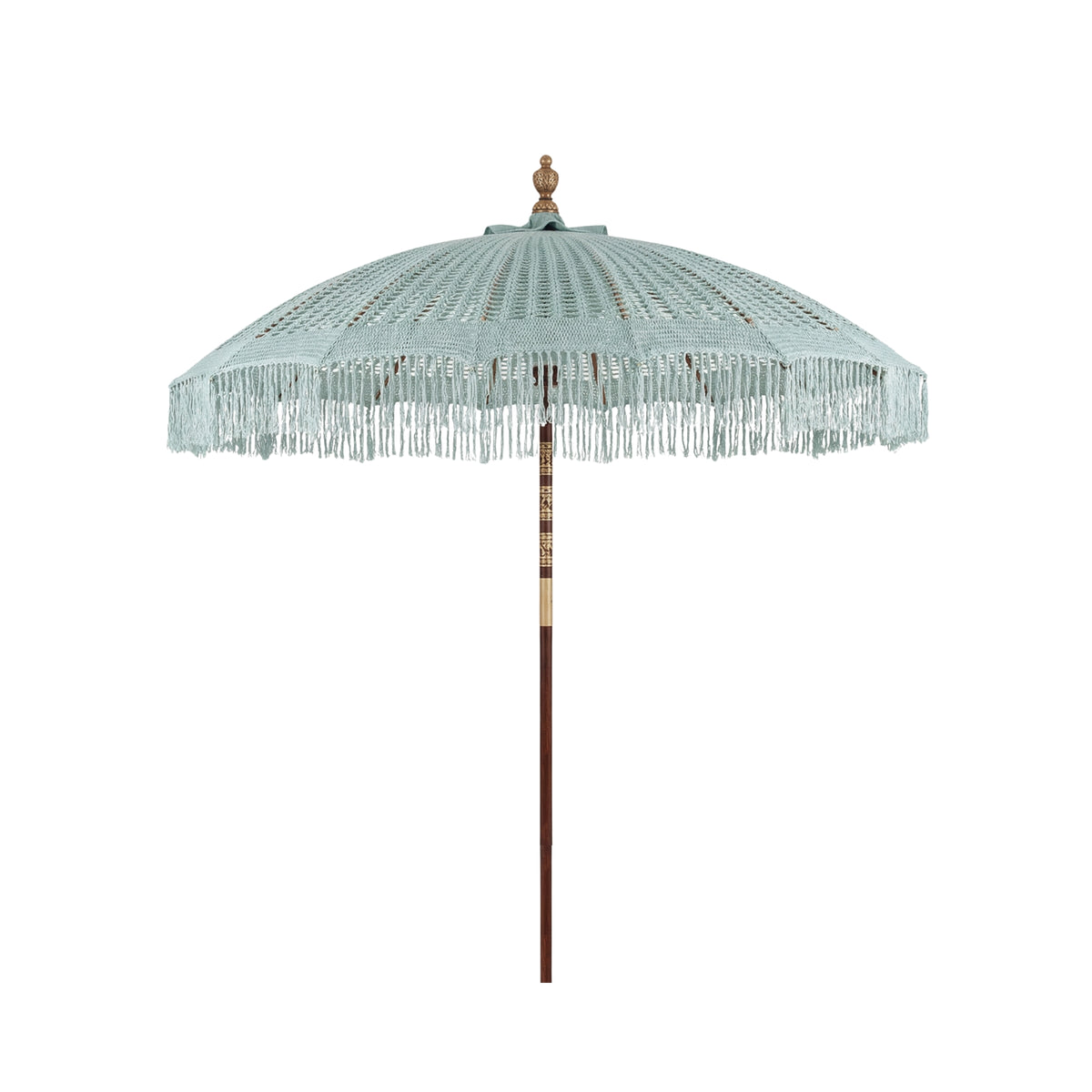 Sombrilla Bali Macramé Verde Ø250cm Todo Bien