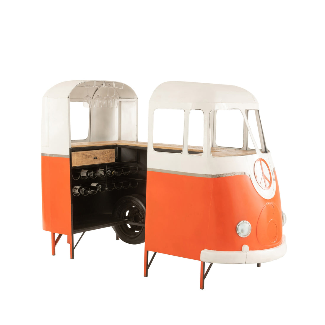 Mueble de bar Retro Bus naranja J-Line