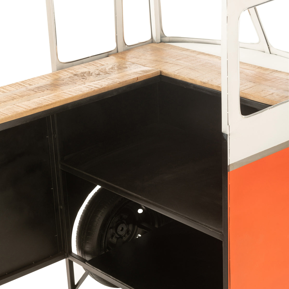 Mueble de bar Retro Bus naranja J-Line