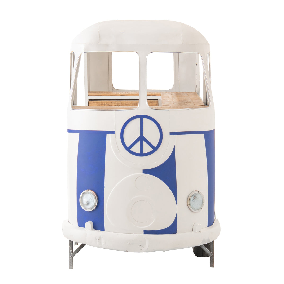 Mueble de bar Retro Camper Azul/Blanco J-Line