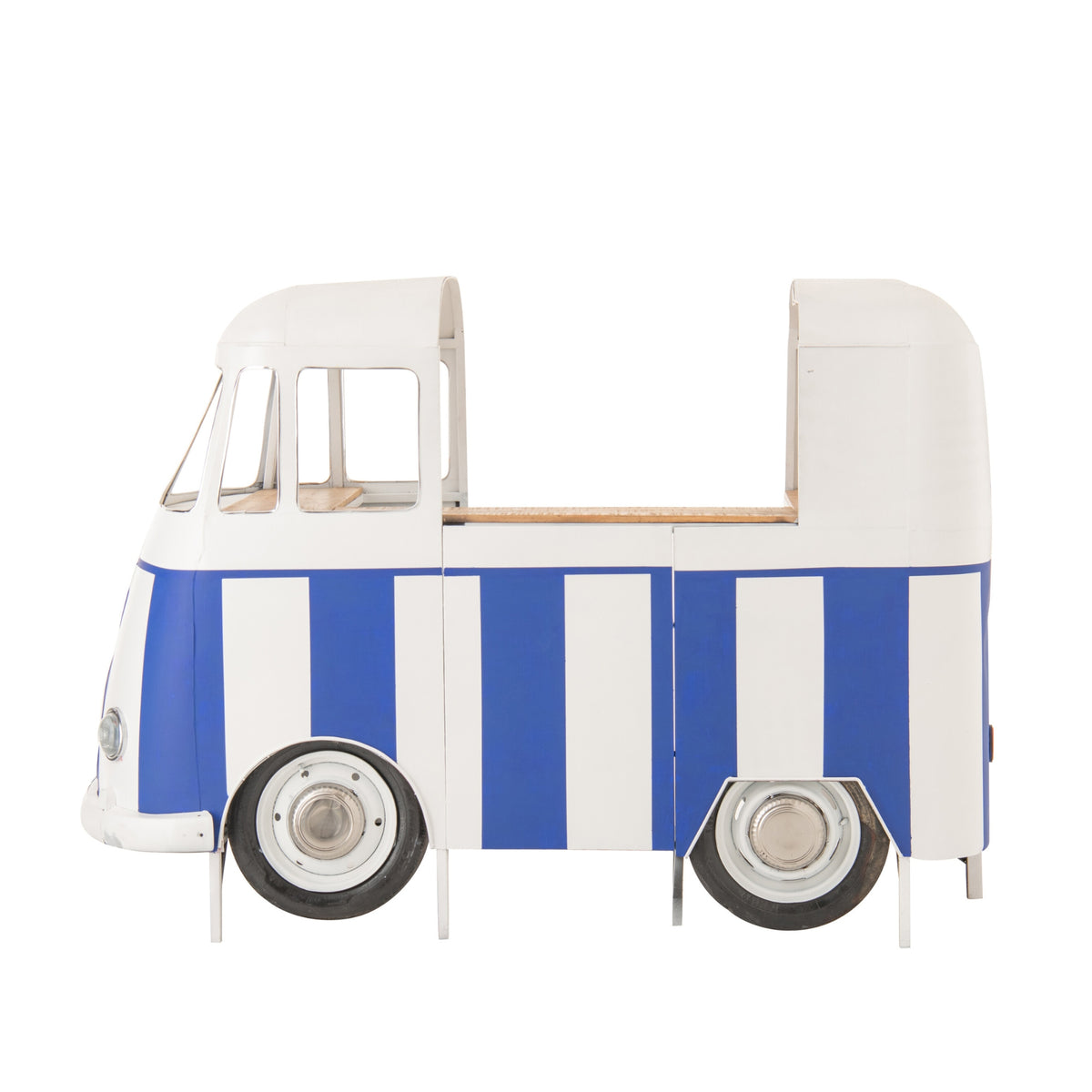 Mueble de bar Retro Camper Azul/Blanco J-Line