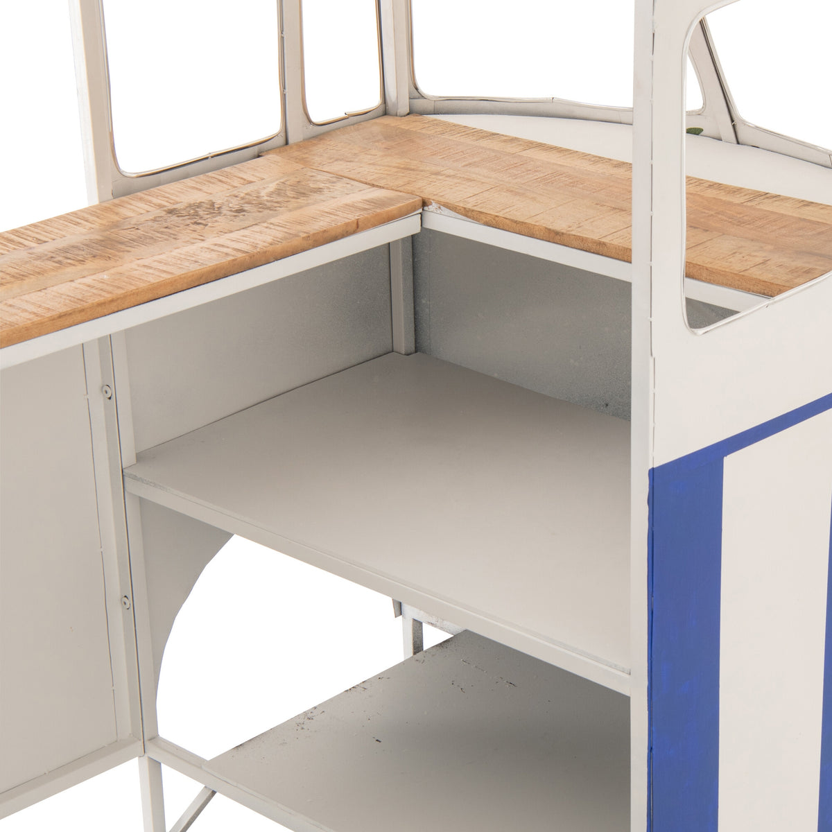 Mueble de bar Retro Camper Azul/Blanco J-Line