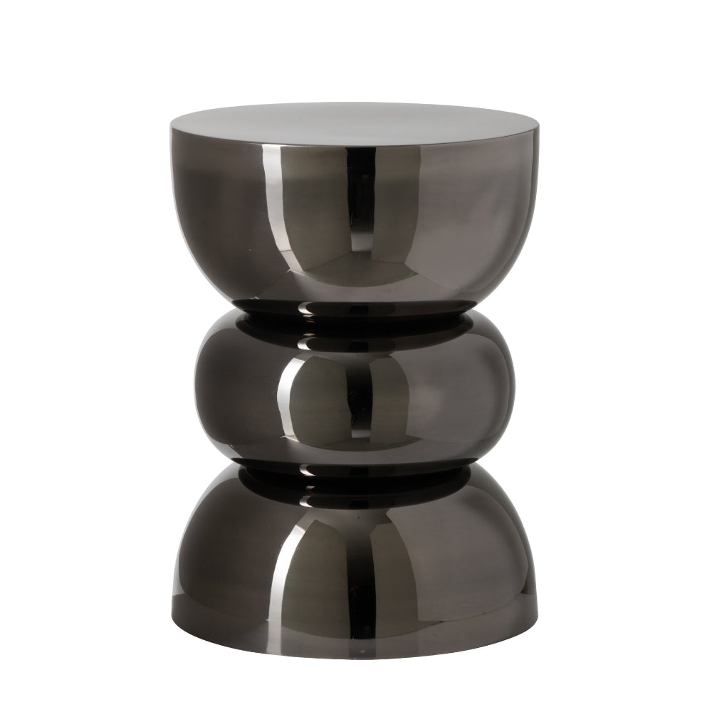 Mesa auxiliar Cromado brillante Negro J-Line