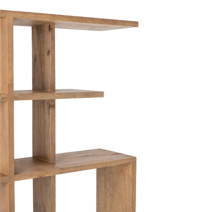 Librería de madera de mango natural J-Line