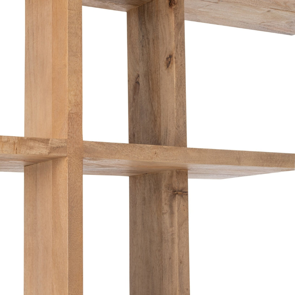 Librería de madera de mango natural J-Line