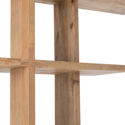 Librería de madera de mango natural J-Line