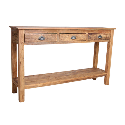 Mesa auxiliar Farmwood con 3 cajones Raw Materials