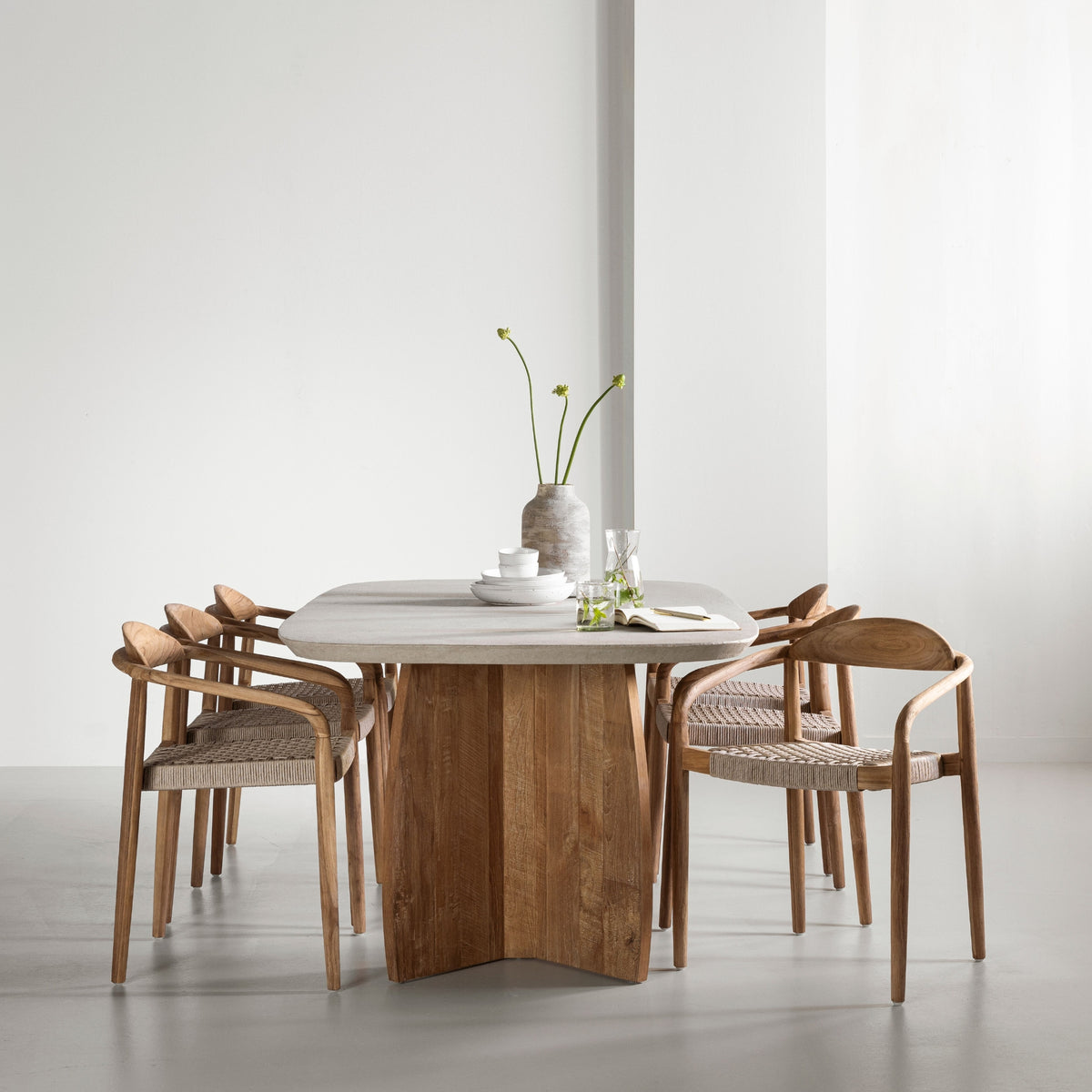 DTP Home Mesa de comedor Nova Travertino 220cm