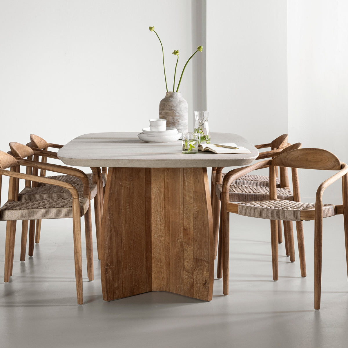 DTP Home Mesa de comedor Nova Travertino 220cm
