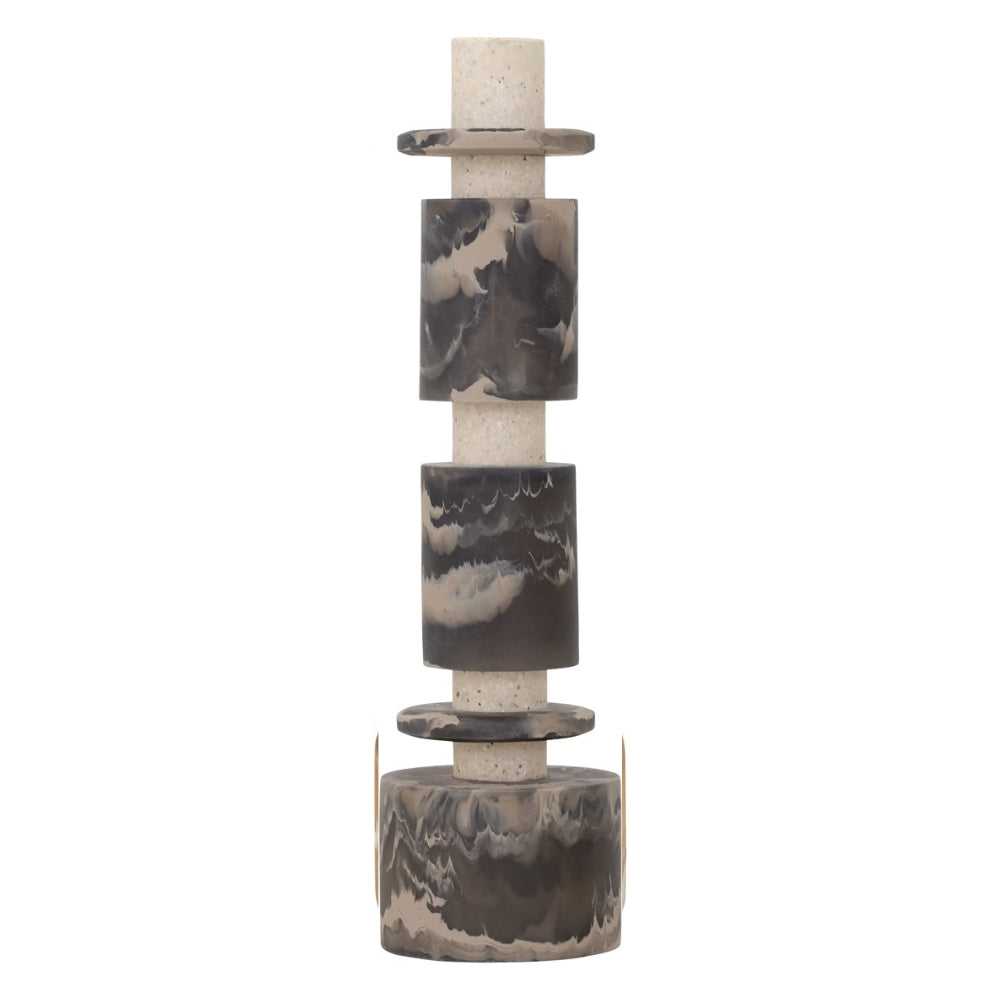MUST Living Escultura Decorativa Alba Negro Crema Set de 2
