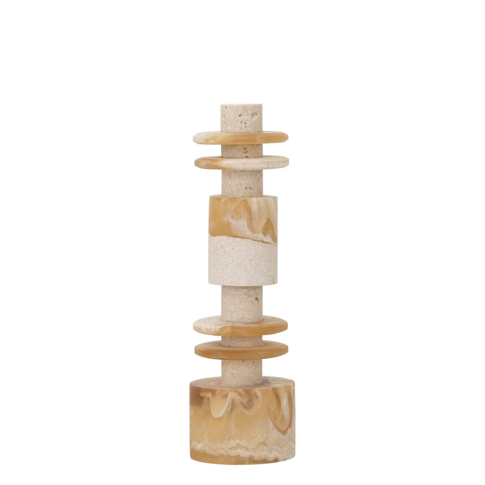 MUST Living Escultura Decorativa Alba Crema Marrón Set de 2