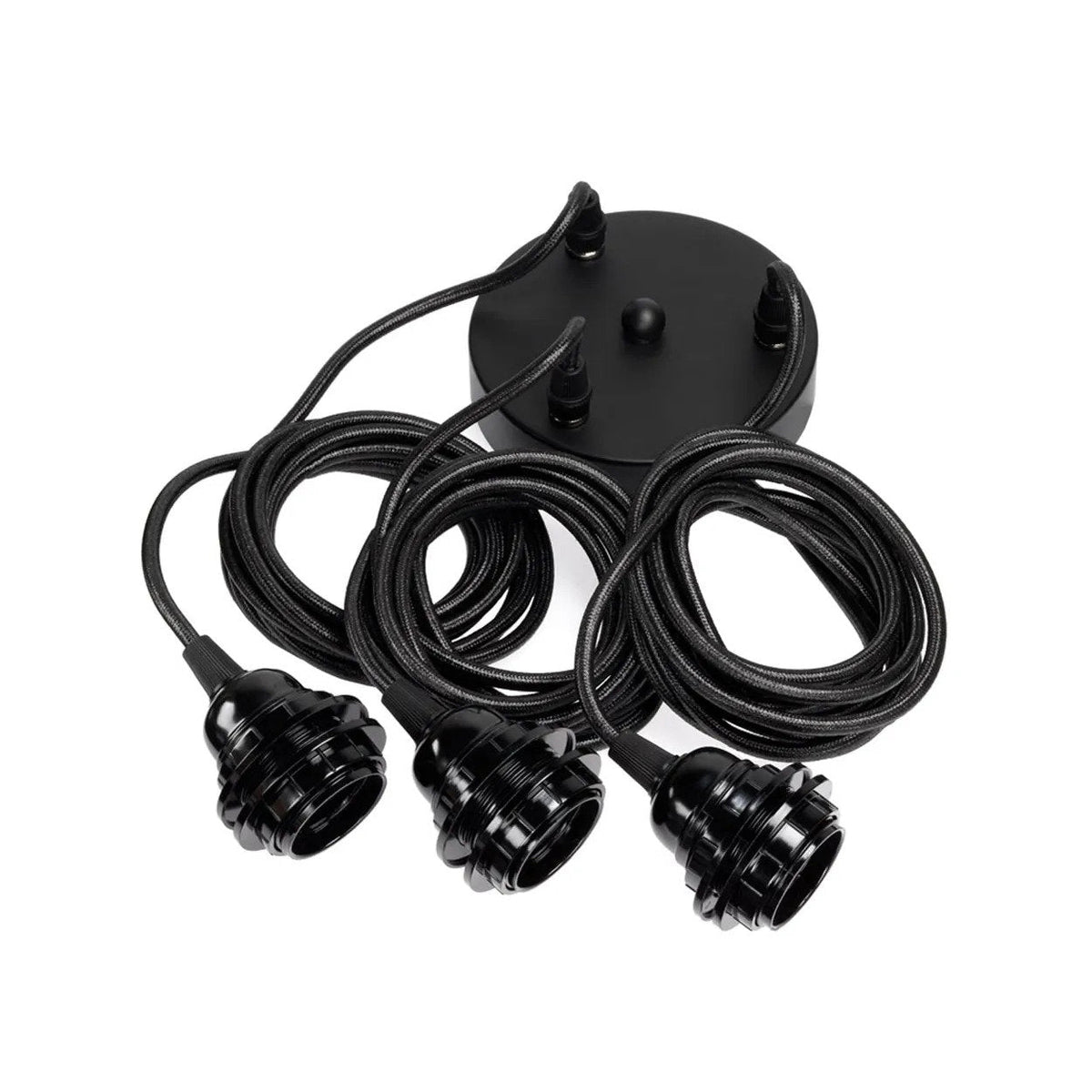 Lámpara de techo con 3 portalámparas Negro Bazar Bizar