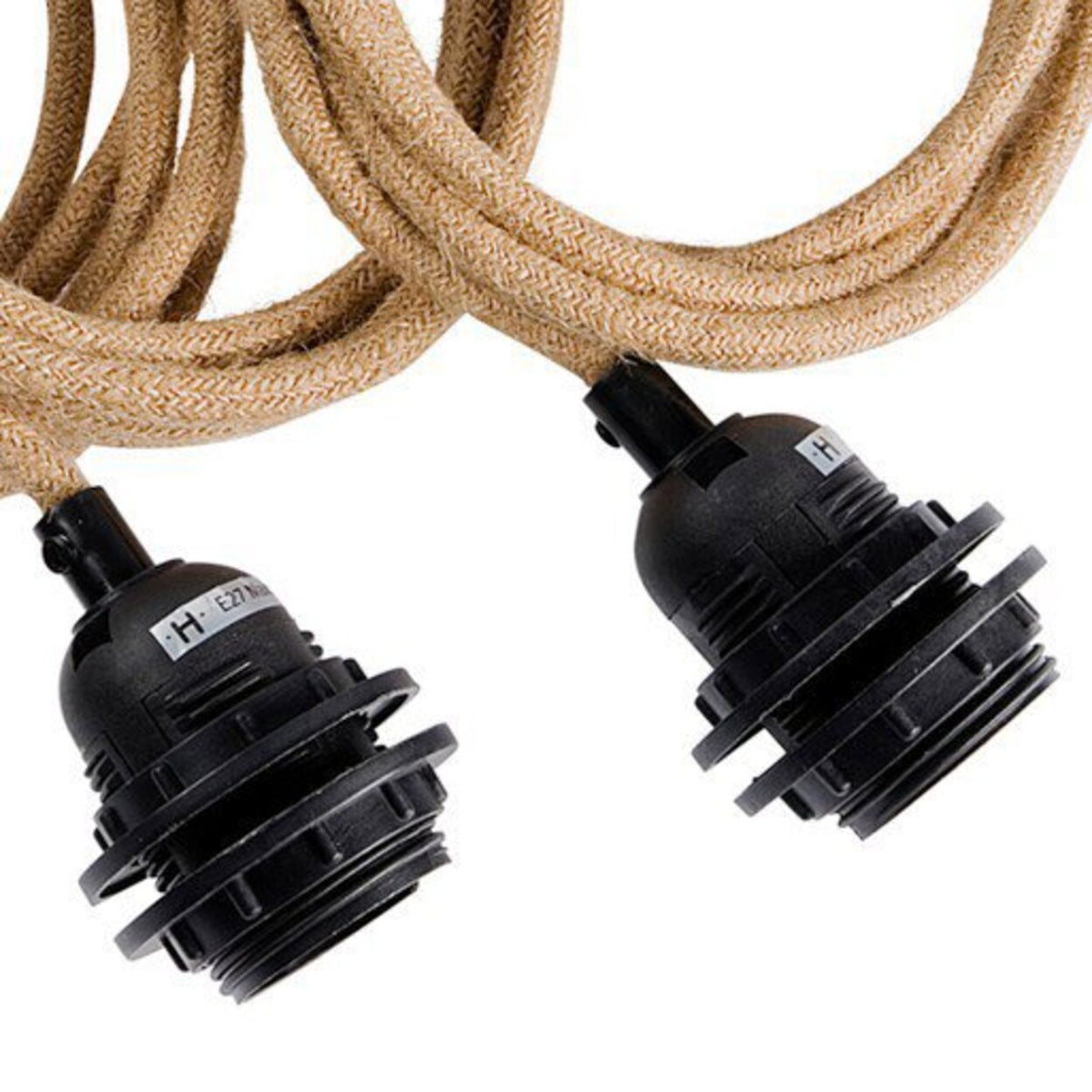 Lámpara de techo con 3 portalámparas Negro Natural Bazar Bizar