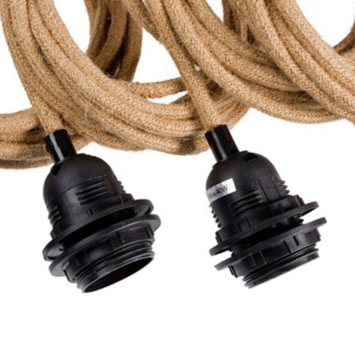 Lámpara de techo con 5 portalámparas Negro Natural Bazar Bizar