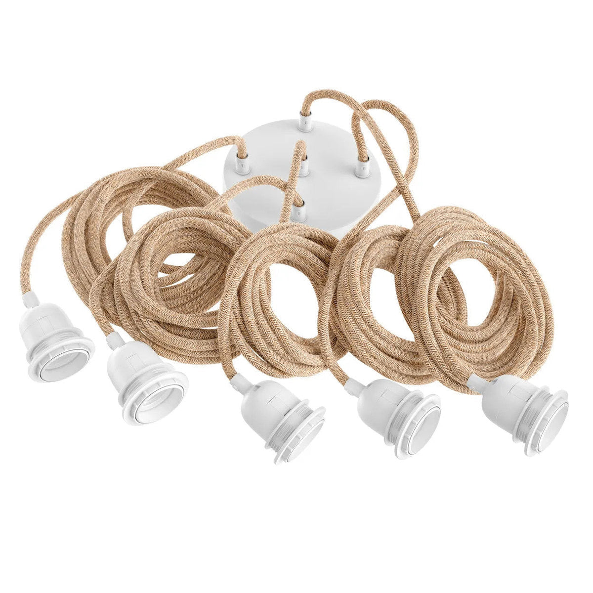 Casquillo de Lámpara para Techo - Blanco Natural - 5 Casquillos