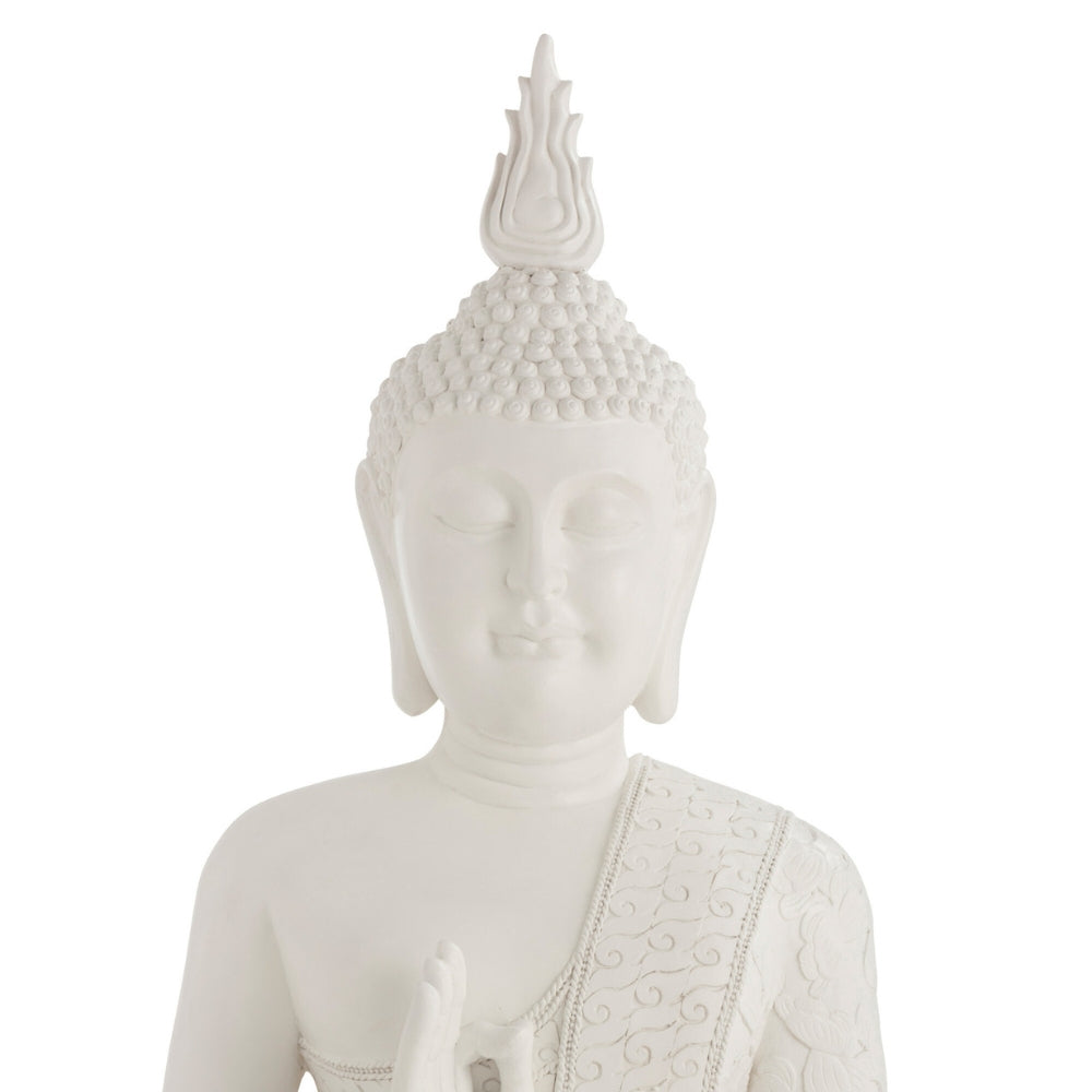 Gran estatua de Buda Zen blanca de 124 cm J-Line