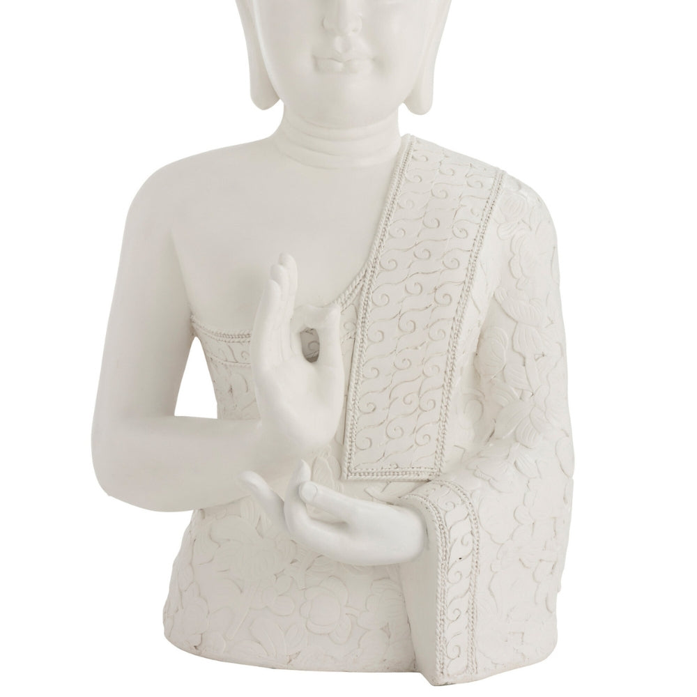 Gran estatua de Buda Zen blanca de 124 cm J-Line