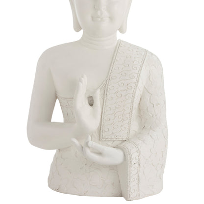 Gran estatua de Buda Zen blanca de 124 cm J-Line
